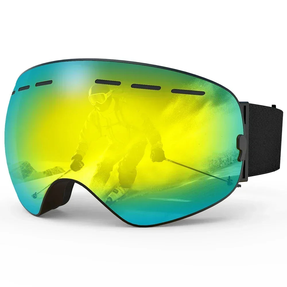 Ski Goggles Double Layers Anti-fog Adult Snowboard Snow Goggles Snowmobile Glasses Eyewear Winter Outdoor Ski Glasses