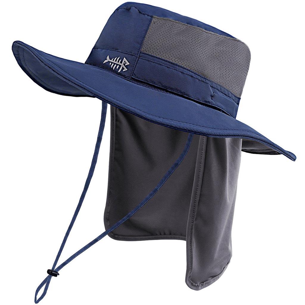 Unisex UPF 50+ Wide Brim Bucket Hat with Detachable Neck Flap