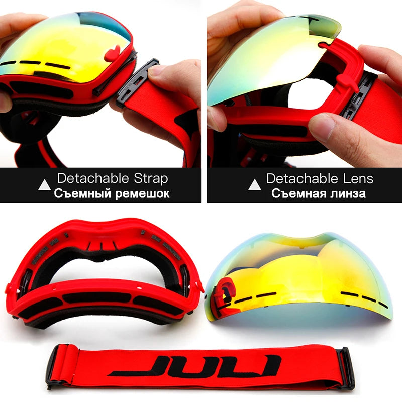 MAXJULI Ski Goggles,Interchangeable Lens,Premium Snow Goggles  Ski item Snowboard Goggles For Men and Women