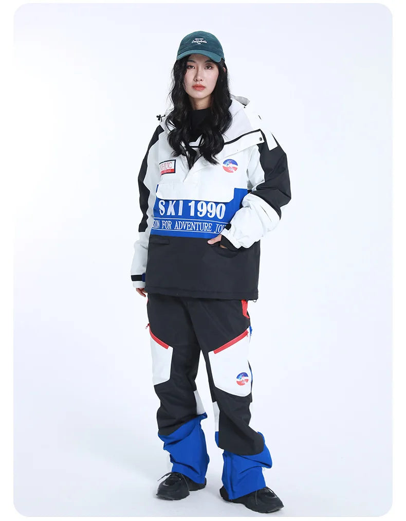 LTVT Men Women Winter Outdoor Windproof Waterproof Warm Ski Jacket+Pants Set Male Female Breathable Skiing Snowboarding Suit