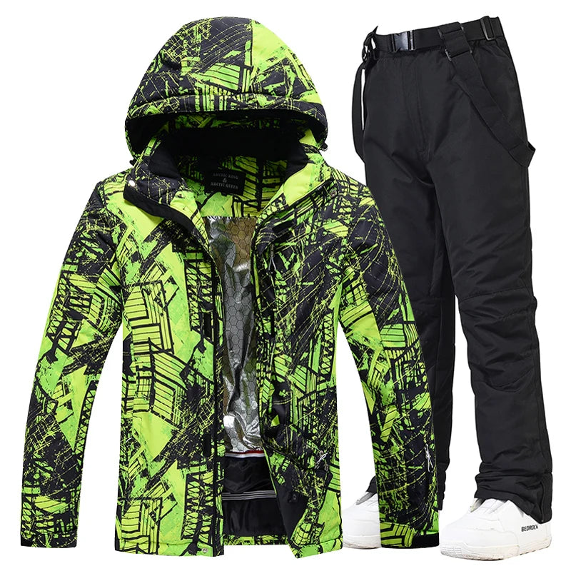 -30, Men and Women Snow Wear, Snowboarding Suit, Skiing Brand Jacket, Ski Jacket and Pant Sets, Snowboarding Clothing, Winter