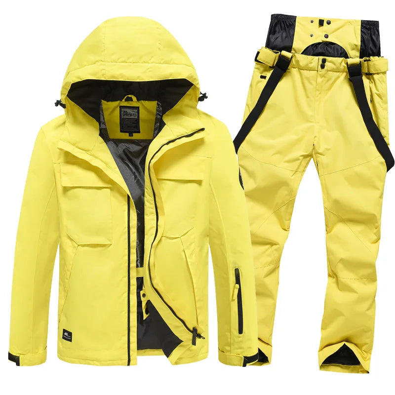 Men's and Women's Waterproof Snow Suit Jackets, Snowboarding Clothing, Skiing Costumes, Winter Wear Coats, Pure Color,  Unsex