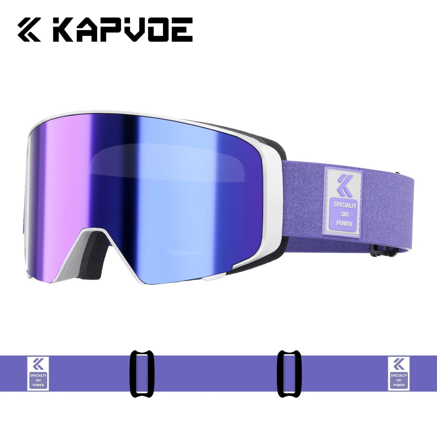 Kapvoe Outdoor UV400 Photochromic Snow Goggles Ski Goggles Snowmobile Snowboard Anti-Fog Mask Women Sports Protective Glasses