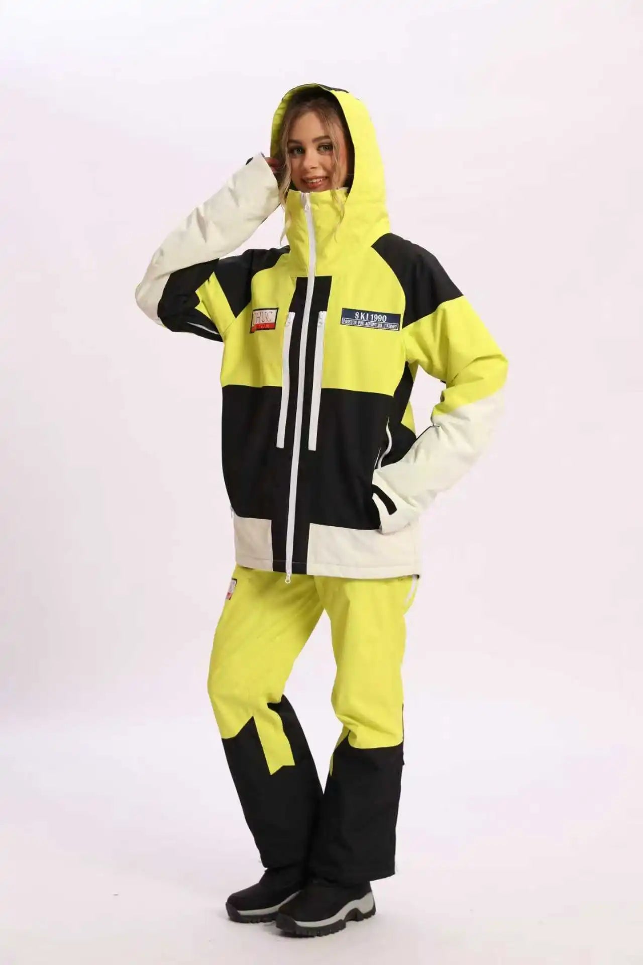 LTVT Men Women Winter Outdoor Windproof Waterproof Warm Ski Jacket+Pants Set Male Female Breathable Skiing Snowboarding Suit