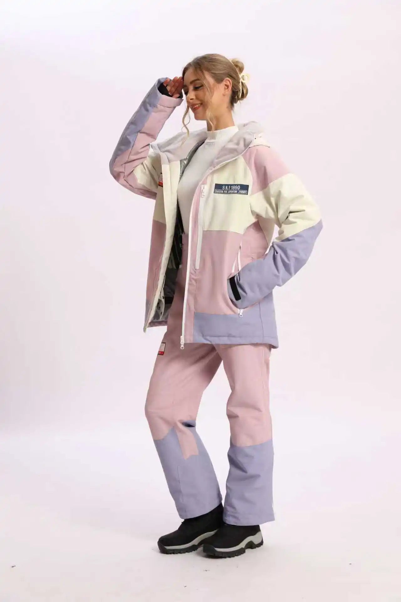 LTVT Men Women Winter Outdoor Windproof Waterproof Warm Ski Jacket+Pants Set Male Female Breathable Skiing Snowboarding Suit