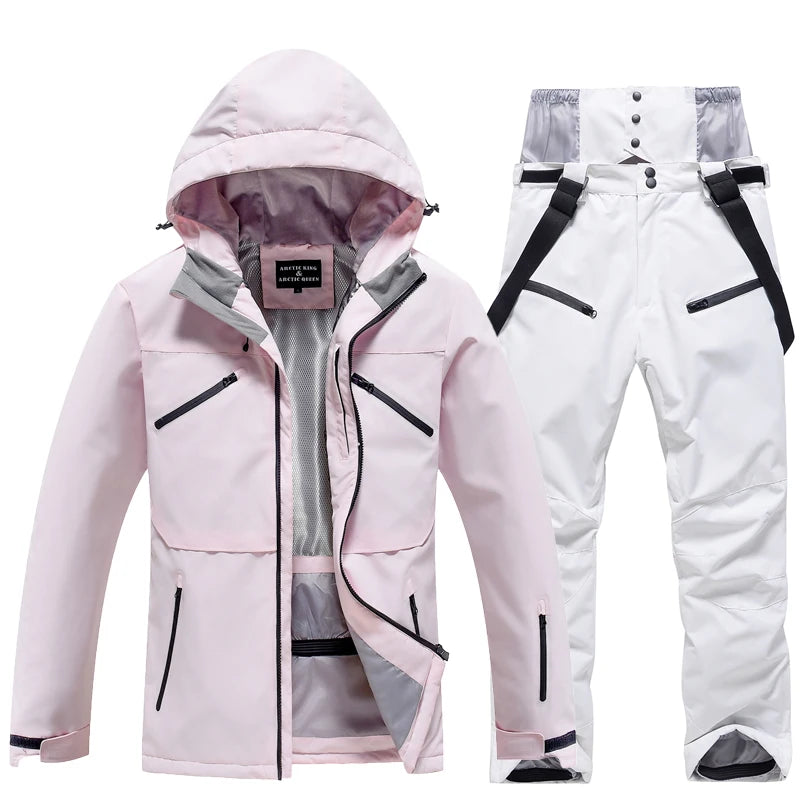 Men's and Women's, Ski Suit Sets, Waterproof, Snow Costume, Ski Jacket and Pant Set, Outdoor Clothing, Snowboarding, Overall