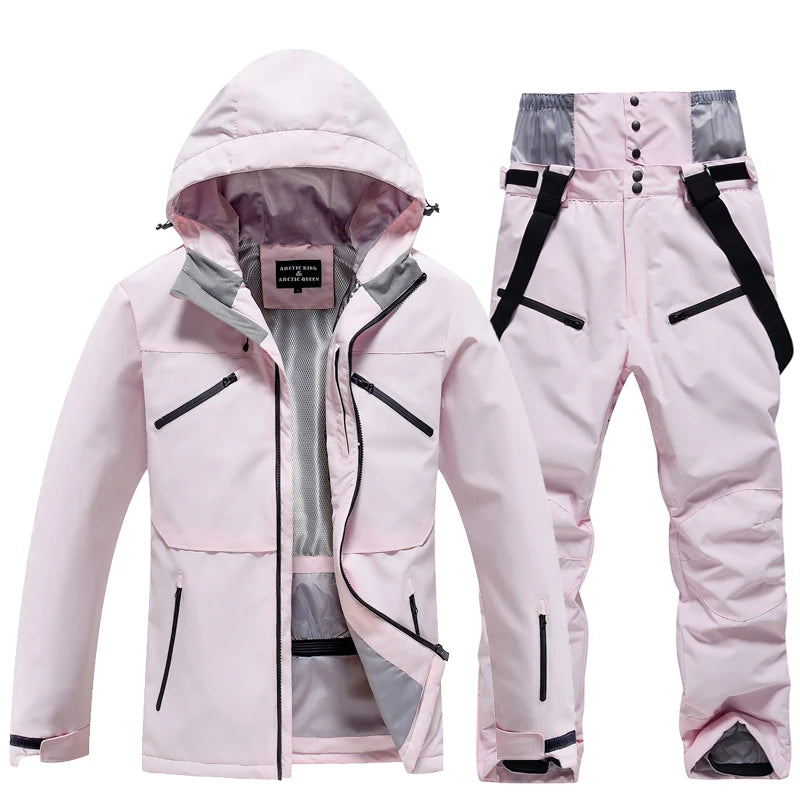 Men's and Women's, Ski Suit Sets, Waterproof, Snow Costume, Ski Jacket and Pant Set, Outdoor Clothing, Snowboarding, Overall