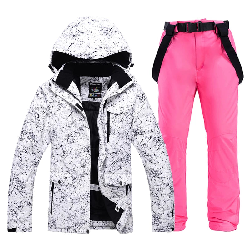 -30 Warm, Men and Women Snow Wear Suit Sets, Snowboarding Suit, Ski Clothes, Ski Jacket and Pant, Snowboarding Suit, Unsex