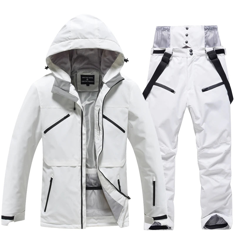 Men's and Women's, Ski Suit Sets, Waterproof, Snow Costume, Ski Jacket and Pant Set, Outdoor Clothing, Snowboarding, Overall