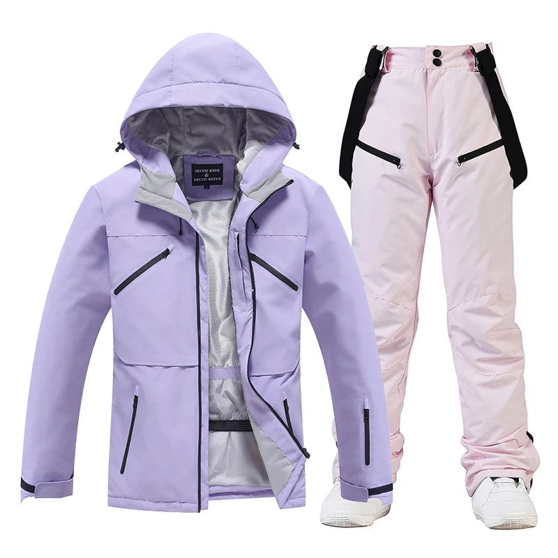 Men's and Women's, Ski Suit Sets, Waterproof, Snow Costume, Ski Jacket and Pant Set, Outdoor Clothing, Snowboarding, Overall