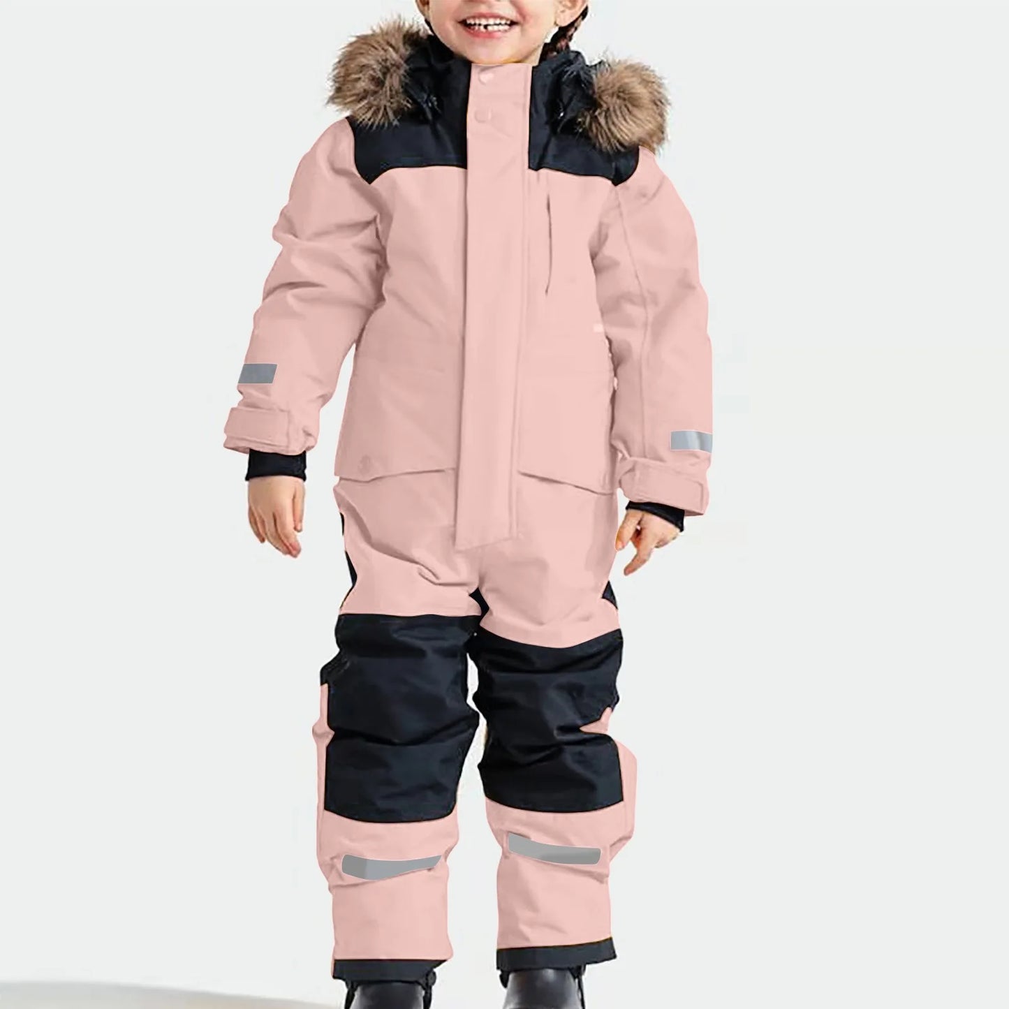 Children Ski Jumpsuit Ski Suit Boys Girls Autumn Winter Windproof Warm Outdoor Fleece Jacket Pants Kids Skiing Snowboarding Suit