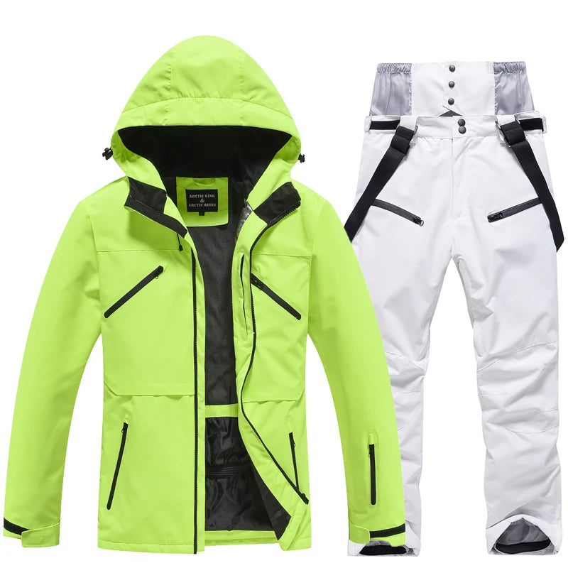 Men's and Women's, Ski Suit Sets, Waterproof, Snow Costume, Ski Jacket and Pant Set, Outdoor Clothing, Snowboarding, Overall