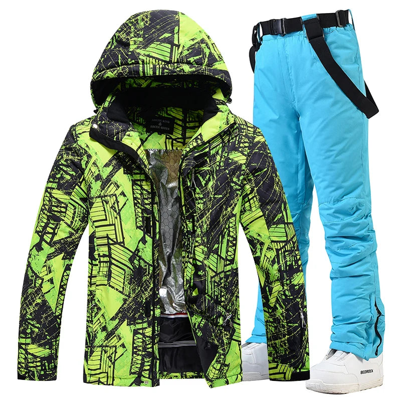 -30, Men and Women Snow Wear, Snowboarding Suit, Skiing Brand Jacket, Ski Jacket and Pant Sets, Snowboarding Clothing, Winter