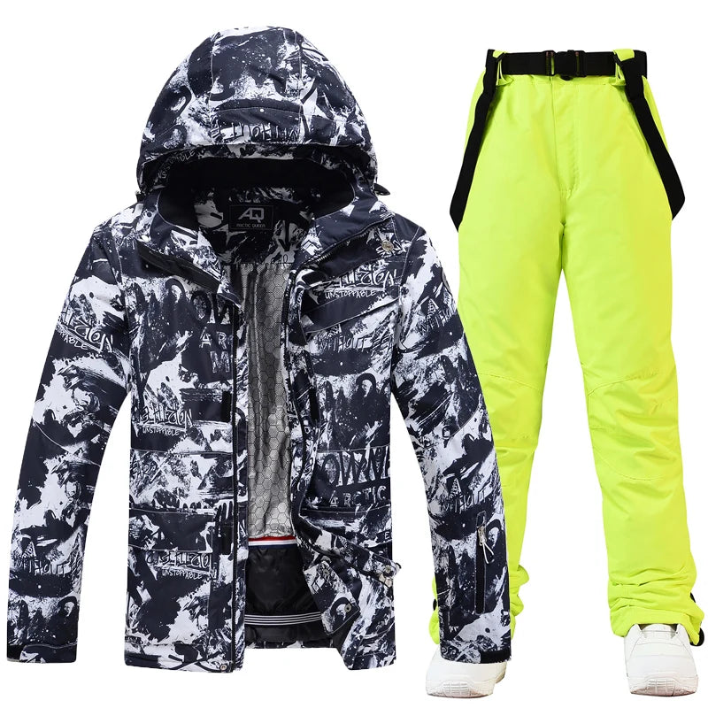 -30, Men and Women Snow Wear, Snowboarding Suit, Skiing Brand Jacket, Ski Jacket and Pant Sets, Snowboarding Clothing, Winter