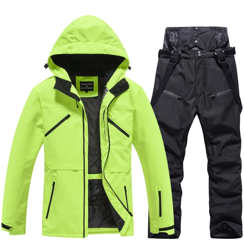 Men's and Women's, Ski Suit Sets, Waterproof, Snow Costume, Ski Jacket and Pant Set, Outdoor Clothing, Snowboarding, Overall