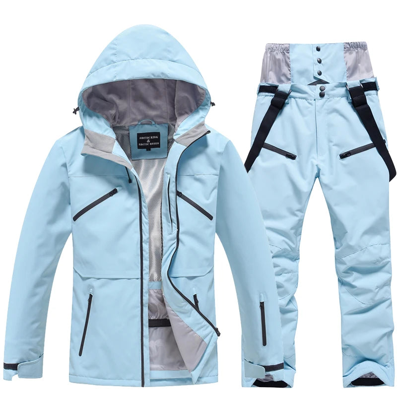 Men's and Women's, Ski Suit Sets, Waterproof, Snow Costume, Ski Jacket and Pant Set, Outdoor Clothing, Snowboarding, Overall