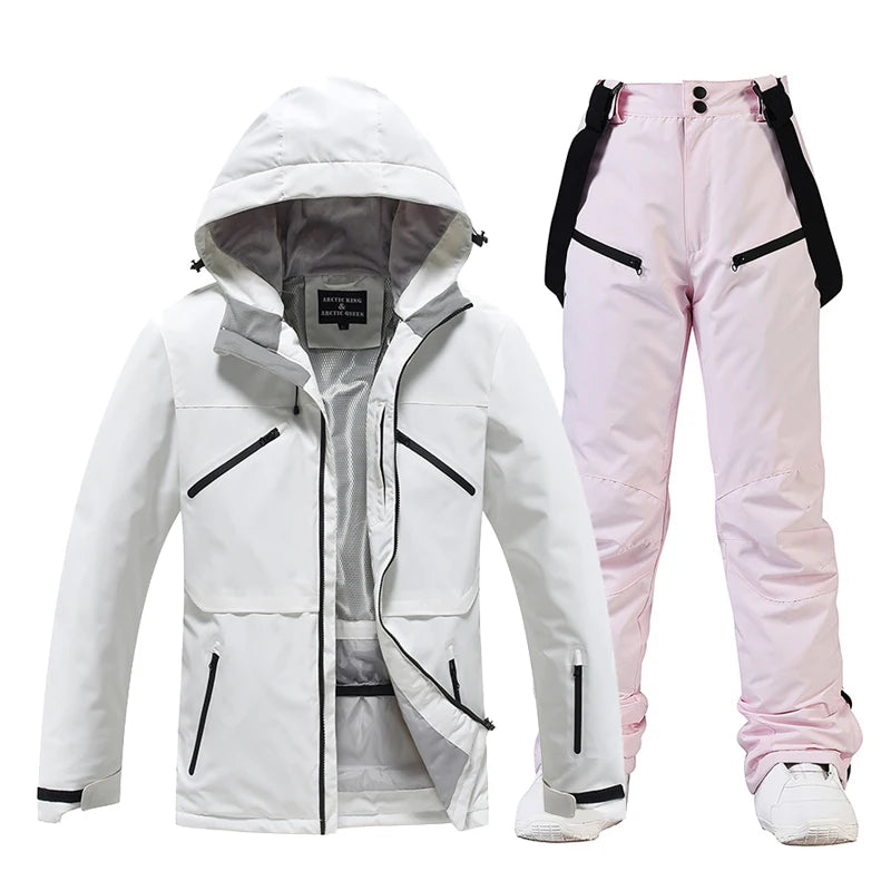 Men's and Women's, Ski Suit Sets, Waterproof, Snow Costume, Ski Jacket and Pant Set, Outdoor Clothing, Snowboarding, Overall