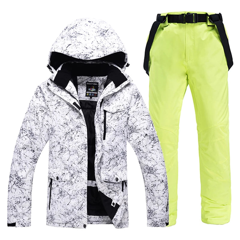 -30 Warm, Men and Women Snow Wear Suit Sets, Snowboarding Suit, Ski Clothes, Ski Jacket and Pant, Snowboarding Suit, Unsex