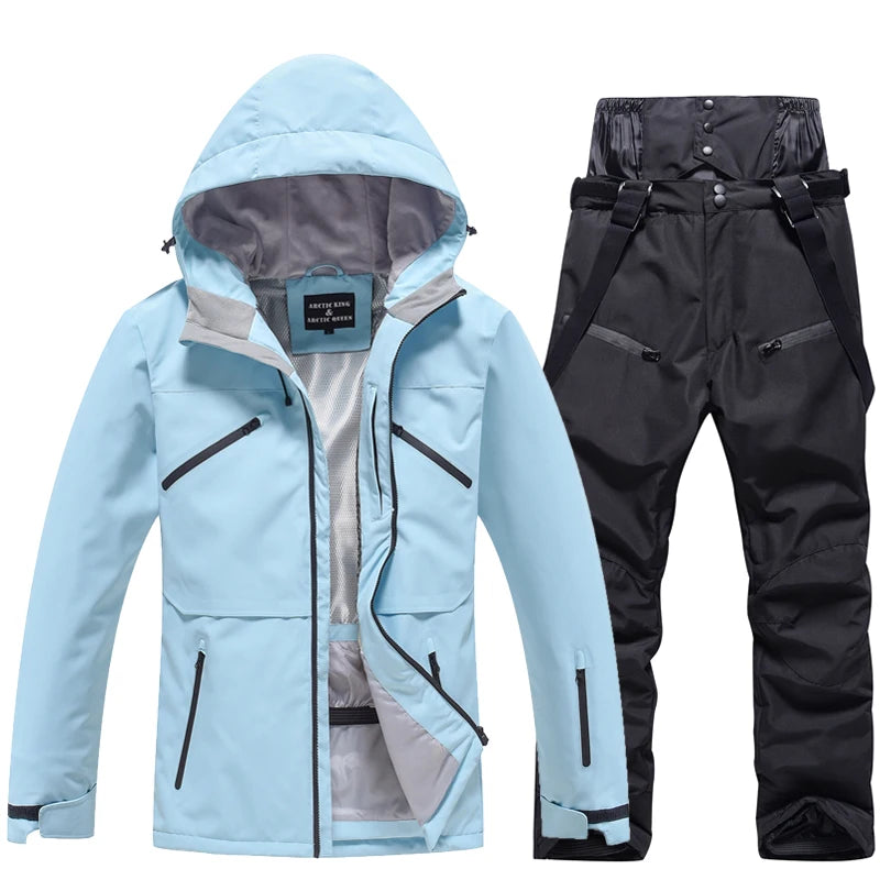 Men's and Women's, Ski Suit Sets, Waterproof, Snow Costume, Ski Jacket and Pant Set, Outdoor Clothing, Snowboarding, Overall