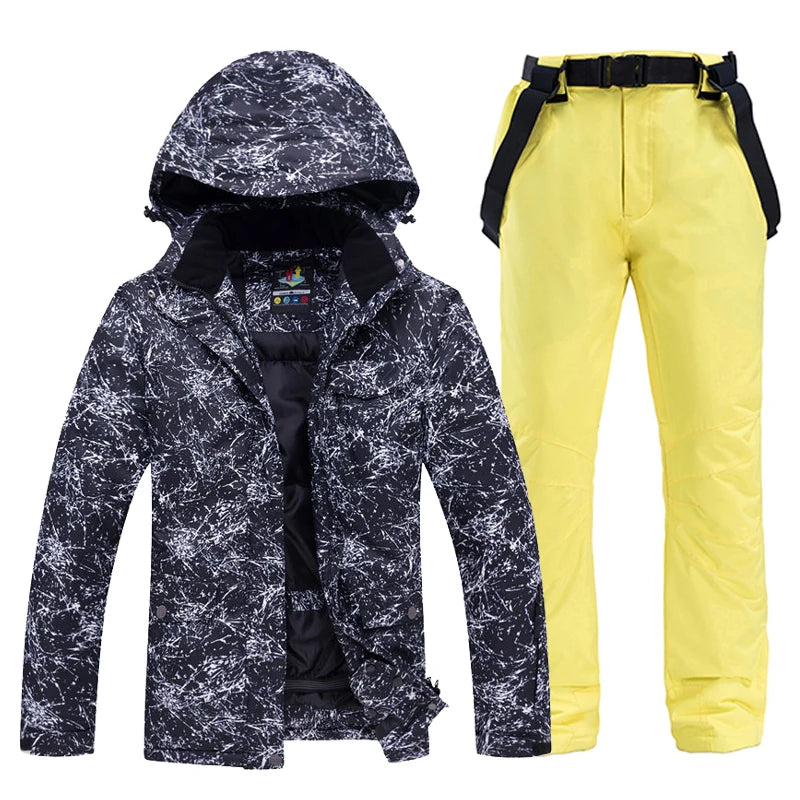 -30 Warm, Men and Women Snow Wear Suit Sets, Snowboarding Suit, Ski Clothes, Ski Jacket and Pant, Snowboarding Suit, Unsex