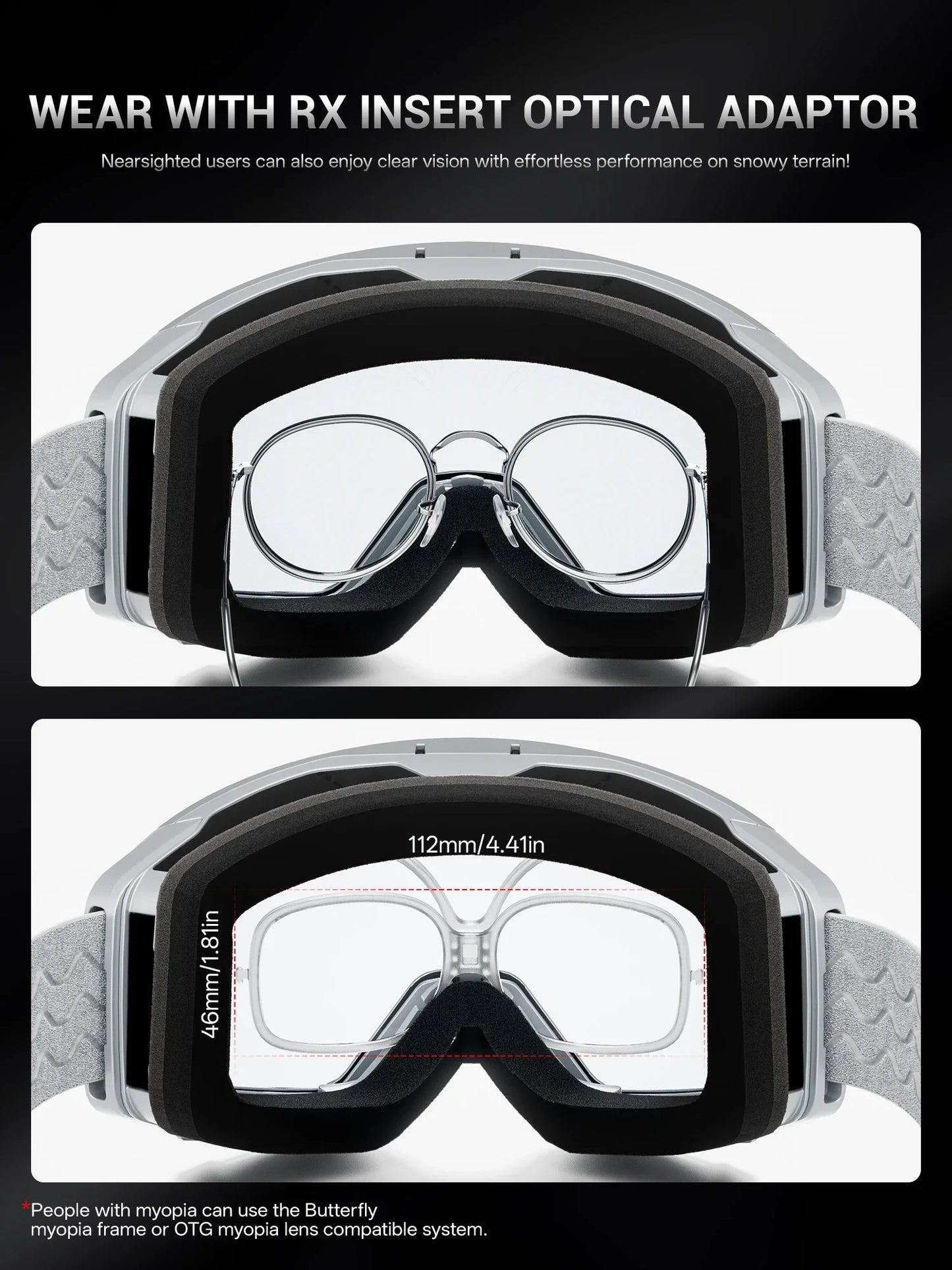 Kapvoe Outdoor UV400 Photochromic Snow Goggles Ski Goggles Snowmobile Snowboard Anti-Fog Mask Women Sports Protective Glasses