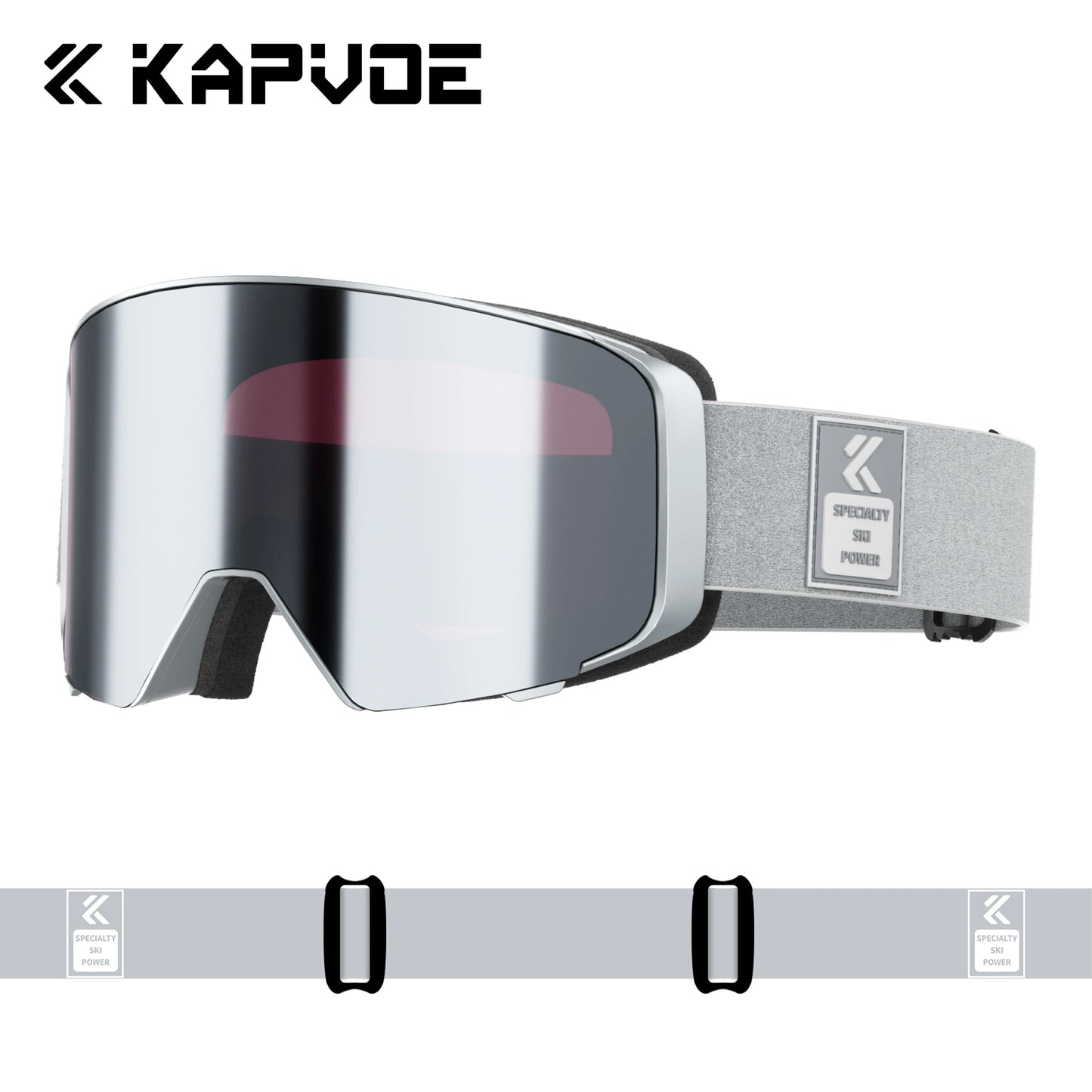 Kapvoe Outdoor UV400 Photochromic Snow Goggles Ski Goggles Snowmobile Snowboard Anti-Fog Mask Women Sports Protective Glasses