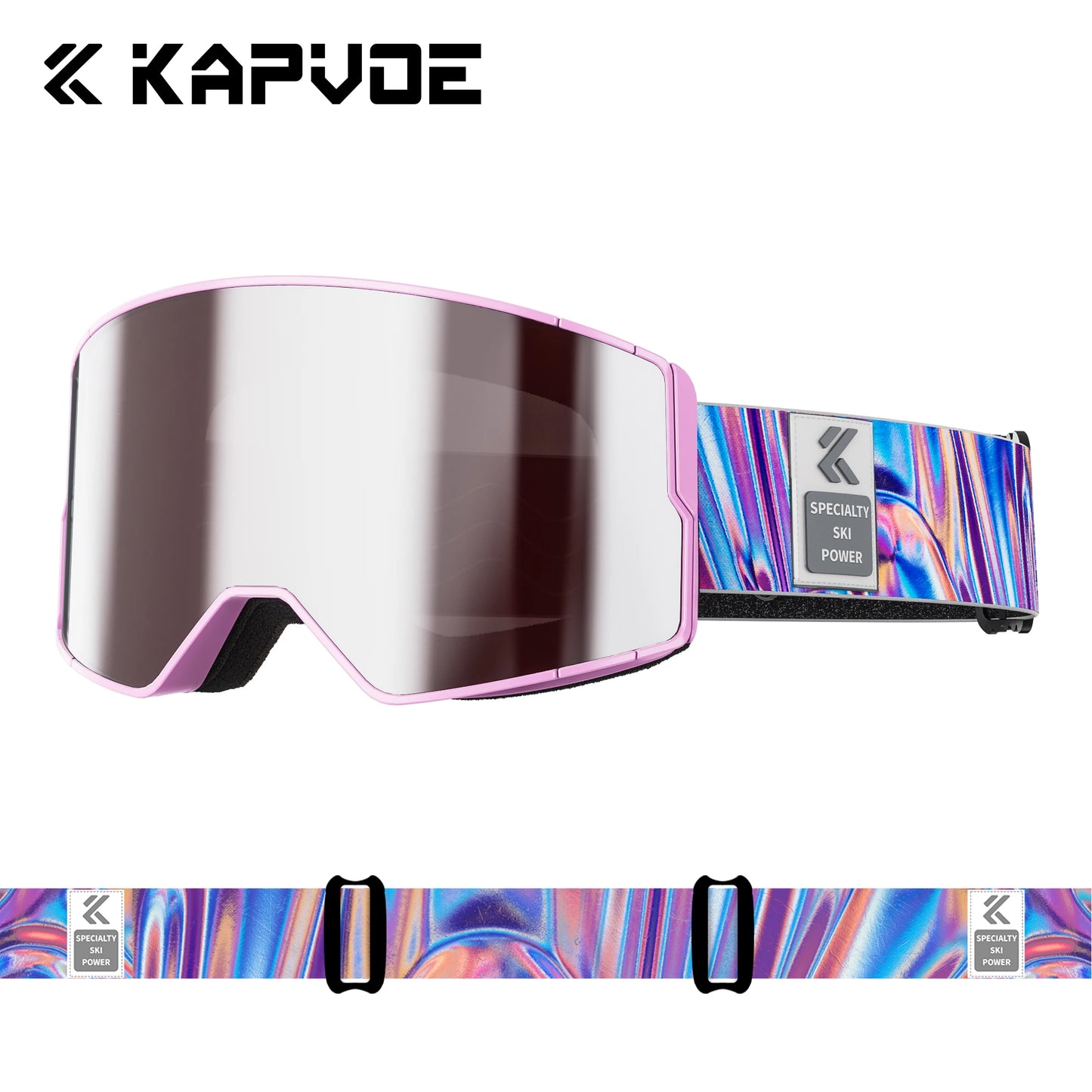Kapvoe Men Photochromic Snow Goggles Ski Goggles Snowboard Anti-Fog Mask for Women UV400 Protection Glasses Snowmobile Winter