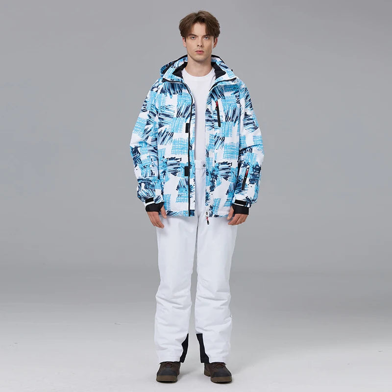 Men's Snow Wear Suit Sets, Snowboarding Suit, Skiing Clothing, Ski Jacket and Bibs Pant, Snowboarding Suit, Winter Outdoor