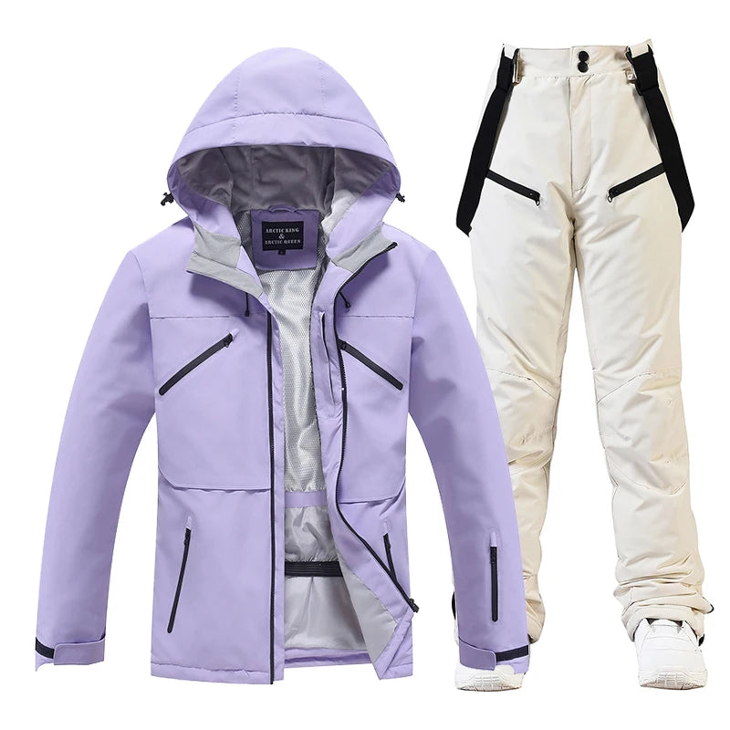 Men's and Women's, Ski Suit Sets, Waterproof, Snow Costume, Ski Jacket and Pant Set, Outdoor Clothing, Snowboarding, Overall