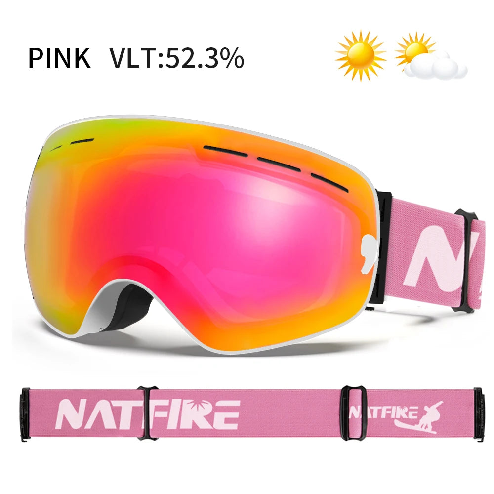 Ski Goggles Anti-fog Double Layers UV400 Big Ski Glasses Skiing Mask Snowboard Men Women Snow Goggles