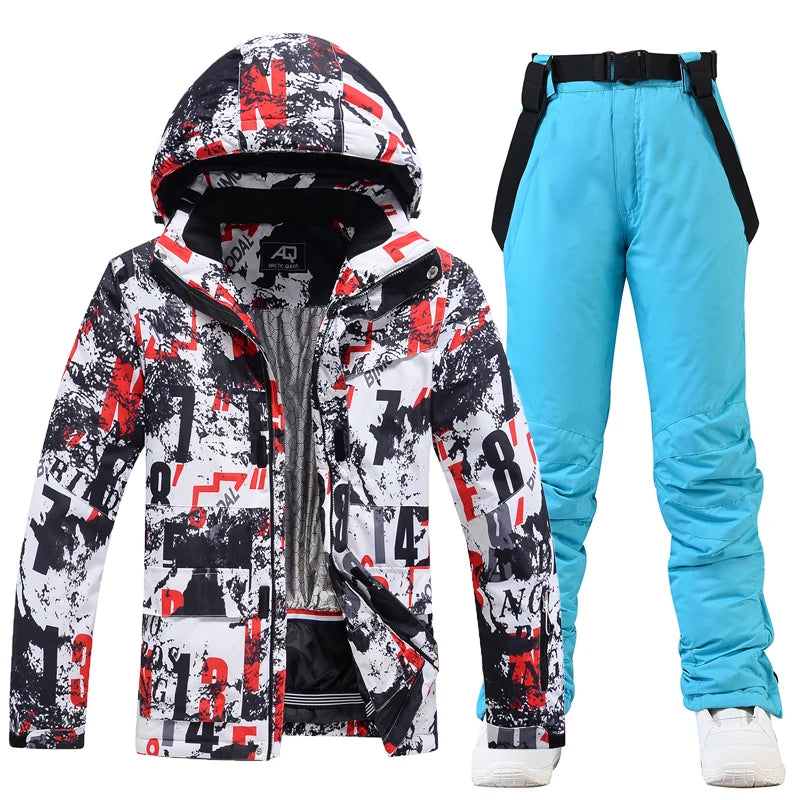 -30, Men and Women Snow Wear, Snowboarding Suit, Skiing Brand Jacket, Ski Jacket and Pant Sets, Snowboarding Clothing, Winter