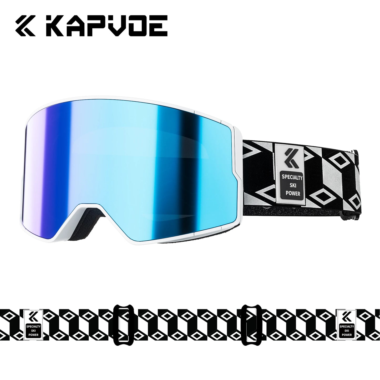 Kapvoe Winter Photochromic Snow Goggles Men Ski Goggles Snowboard Anti-Fog Mask Women UV400 Protection Glasses Snowmobile