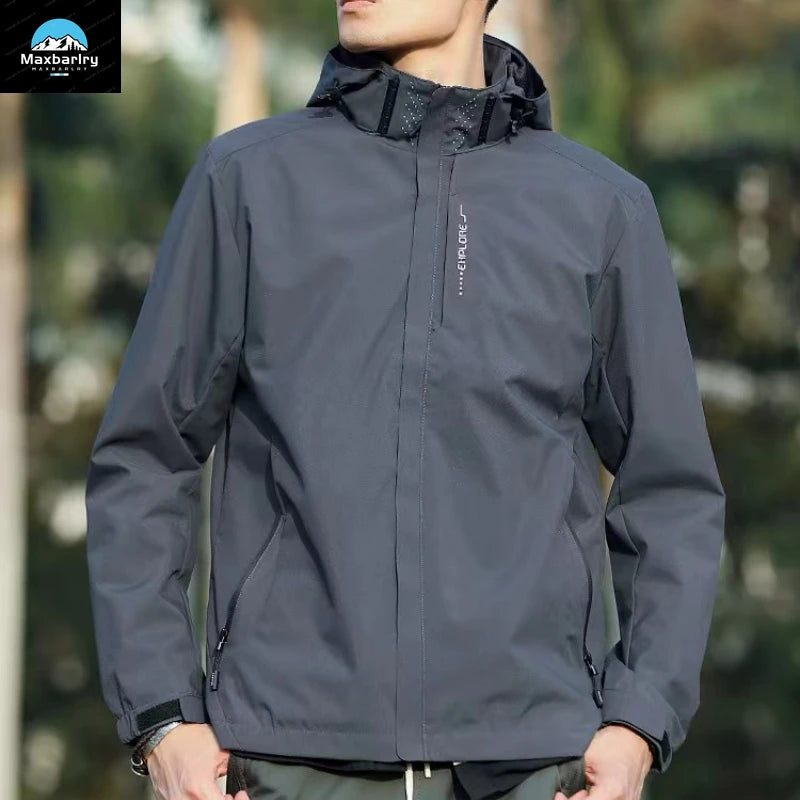 Windbreaker Jacket | Men's Loose Waterproof Soft Shell Sports Jacket