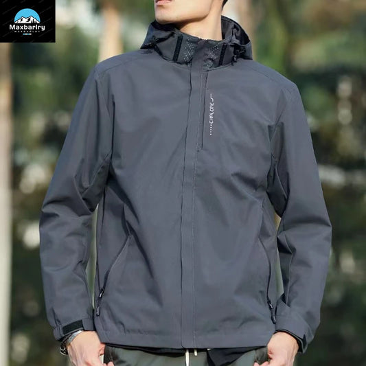Windbreaker Jacket | Men's Loose Waterproof Soft Shell Sports Jacket