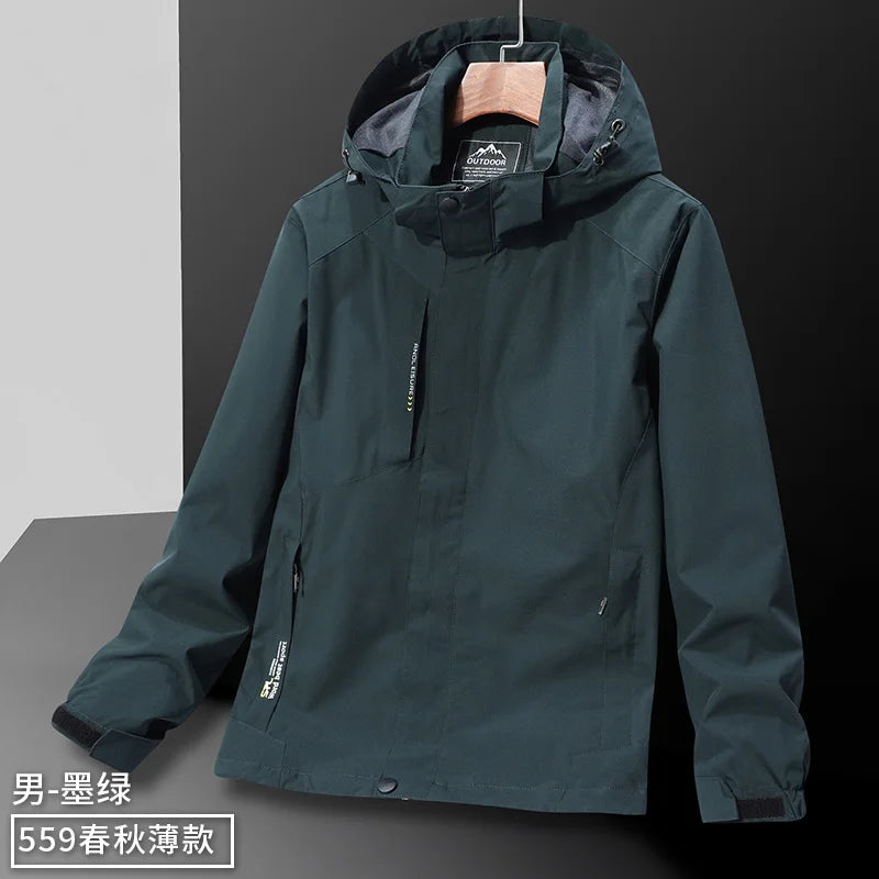 Windbreaker Jacket | Men's Loose Waterproof Soft Shell Sports Jacket