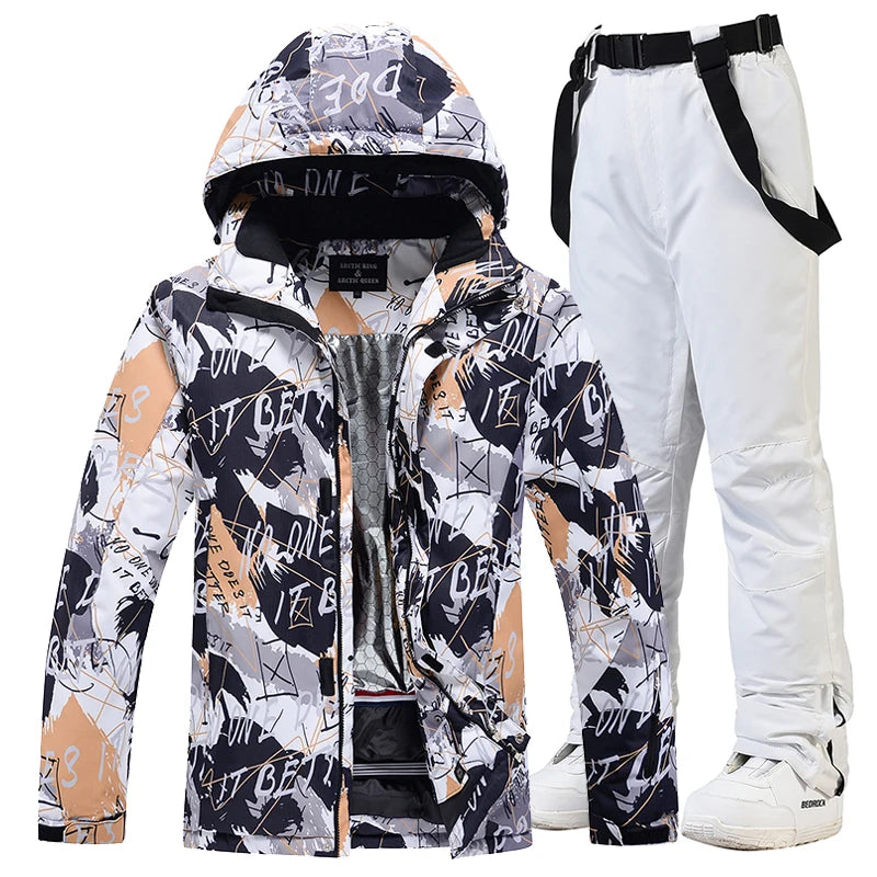 -30, Men and Women Snow Wear, Snowboarding Suit, Skiing Brand Jacket, Ski Jacket and Pant Sets, Snowboarding Clothing, Winter