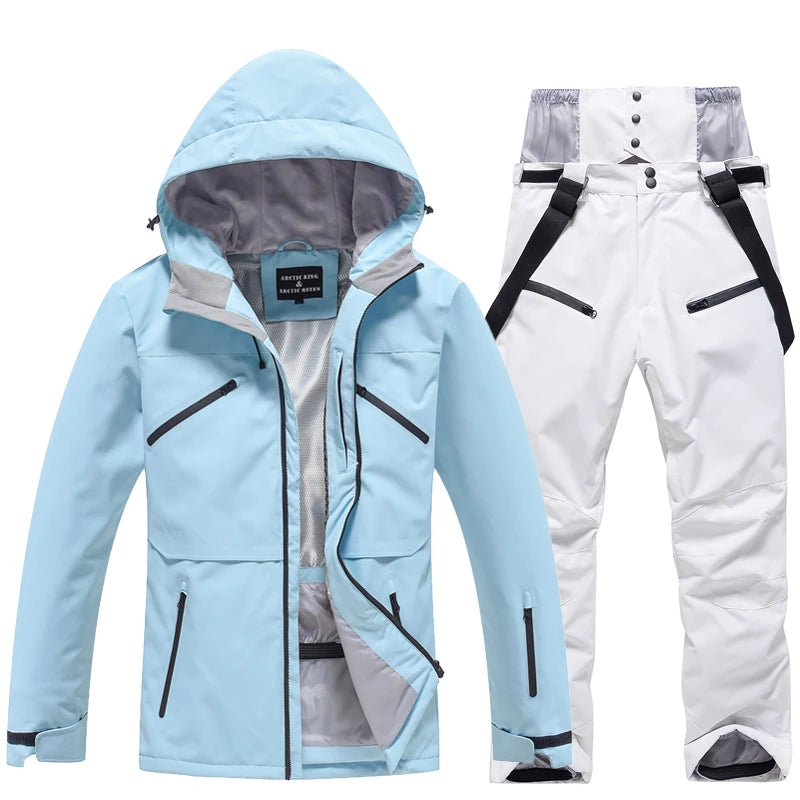 Men's and Women's, Ski Suit Sets, Waterproof, Snow Costume, Ski Jacket and Pant Set, Outdoor Clothing, Snowboarding, Overall