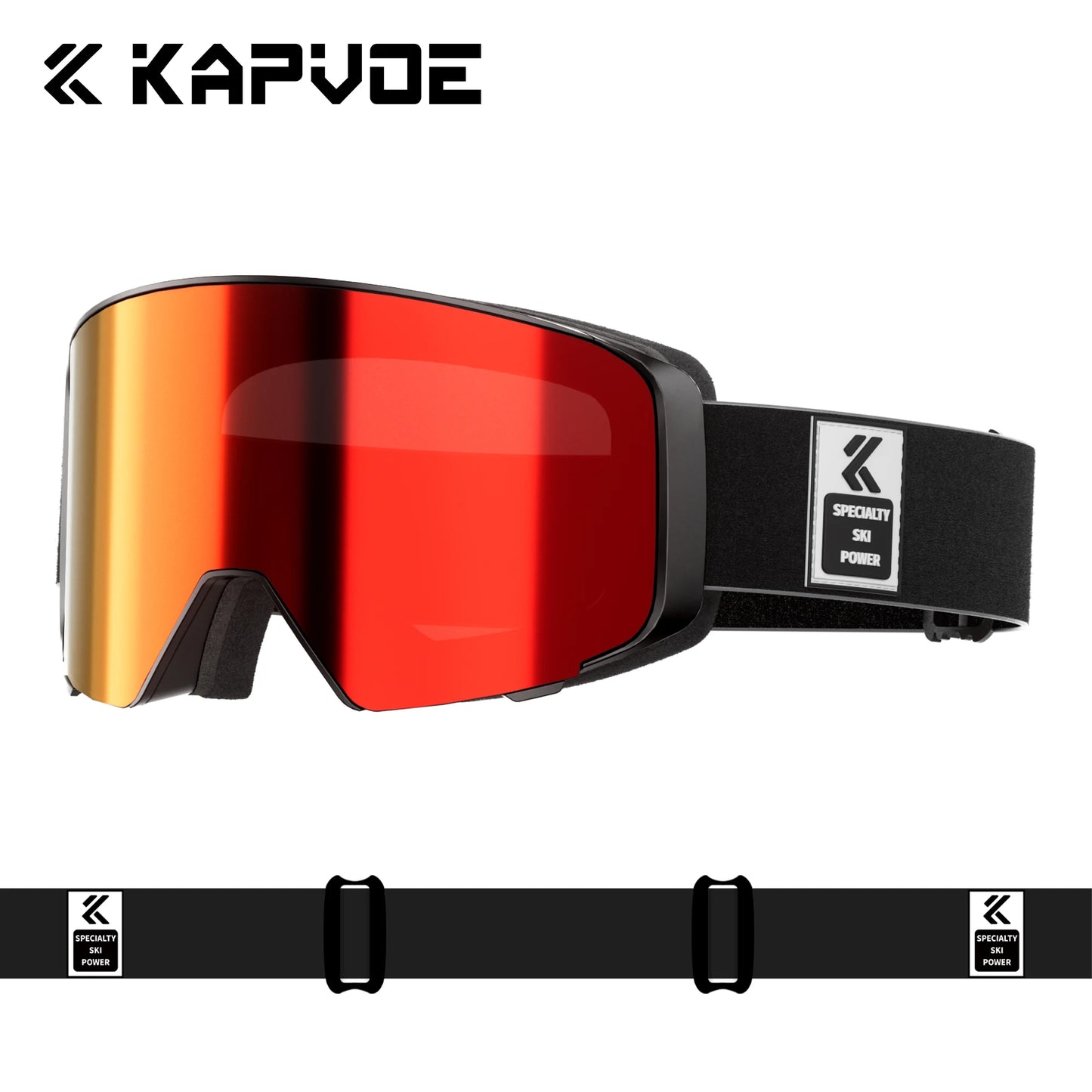 Kapvoe Outdoor UV400 Photochromic Snow Goggles Ski Goggles Snowmobile Snowboard Anti-Fog Mask Women Sports Protective Glasses