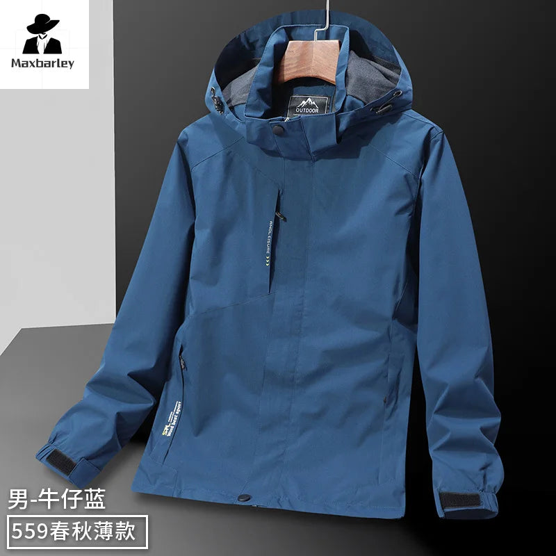 Windbreaker Jacket | Men's Loose Waterproof Soft Shell Sports Jacket