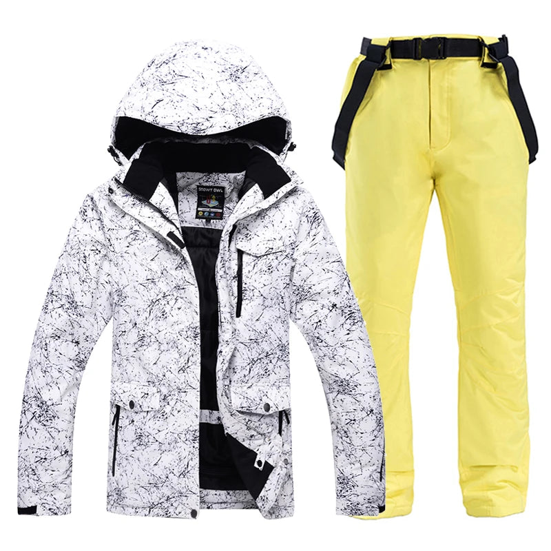 -30 Warm, Men and Women Snow Wear Suit Sets, Snowboarding Suit, Ski Clothes, Ski Jacket and Pant, Snowboarding Suit, Unsex