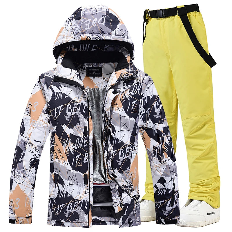 -30, Men and Women Snow Wear, Snowboarding Suit, Skiing Brand Jacket, Ski Jacket and Pant Sets, Snowboarding Clothing, Winter