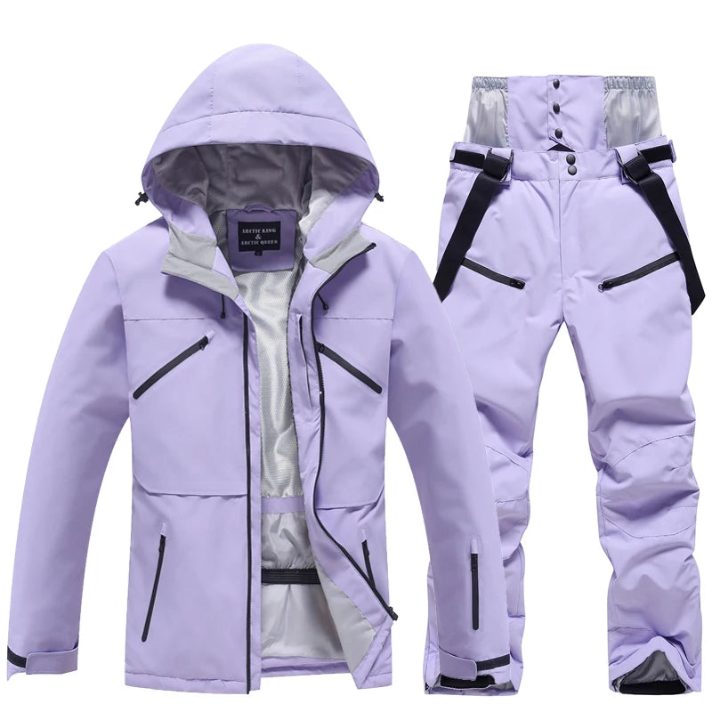 Men's and Women's, Ski Suit Sets, Waterproof, Snow Costume, Ski Jacket and Pant Set, Outdoor Clothing, Snowboarding, Overall