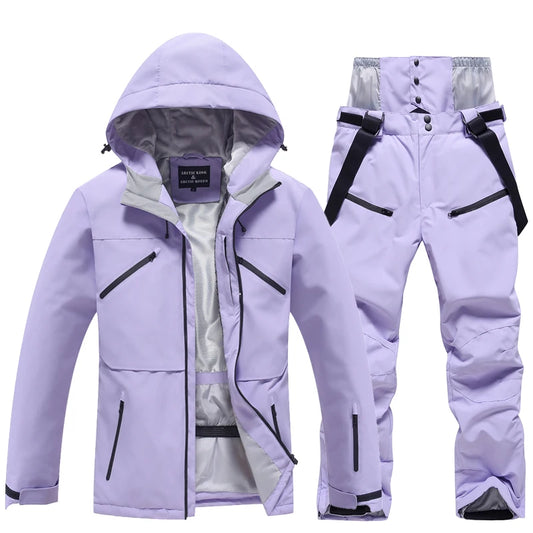 Men's and Women's, Ski Suit Sets, Waterproof, Snow Costume, Ski Jacket and Pant Set, Outdoor Clothing, Snowboarding, Overall