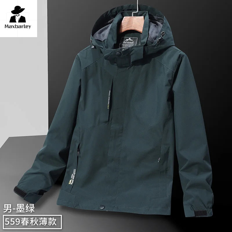 Windbreaker Jacket | Men's Loose Waterproof Soft Shell Sports Jacket