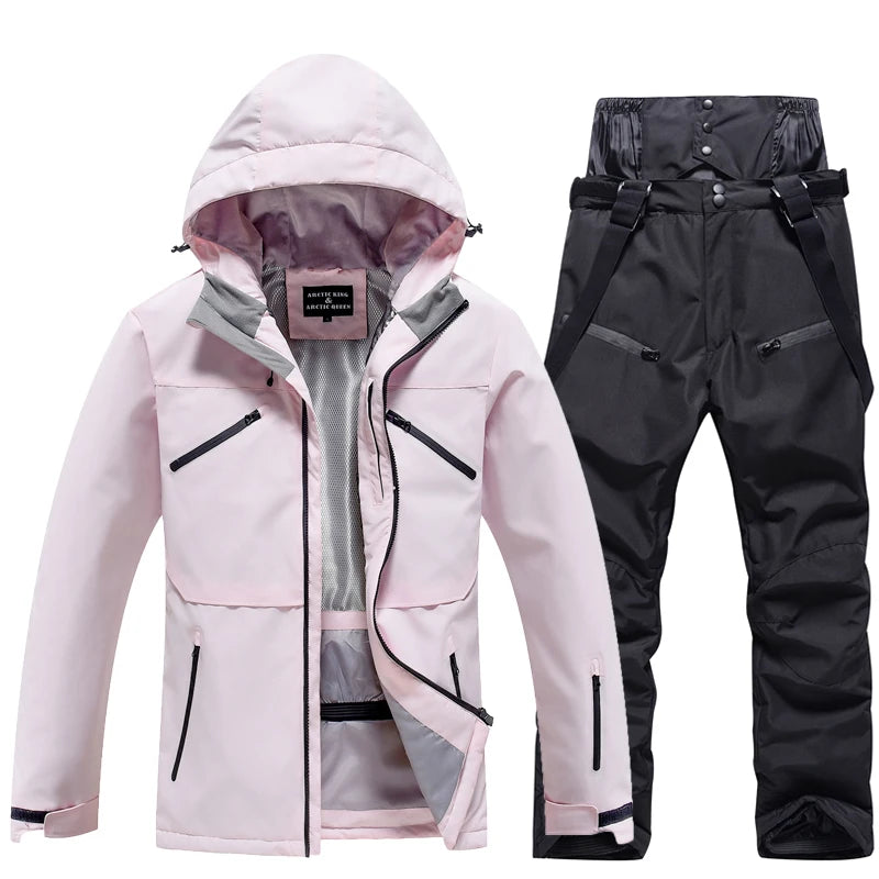 Men's and Women's, Ski Suit Sets, Waterproof, Snow Costume, Ski Jacket and Pant Set, Outdoor Clothing, Snowboarding, Overall